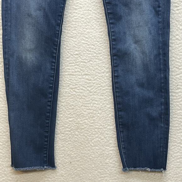 Mother Jeans Womens 27 Blue The Looker Ankle Fray Skinny Denim USA Low Rise - Picture 5 of 13